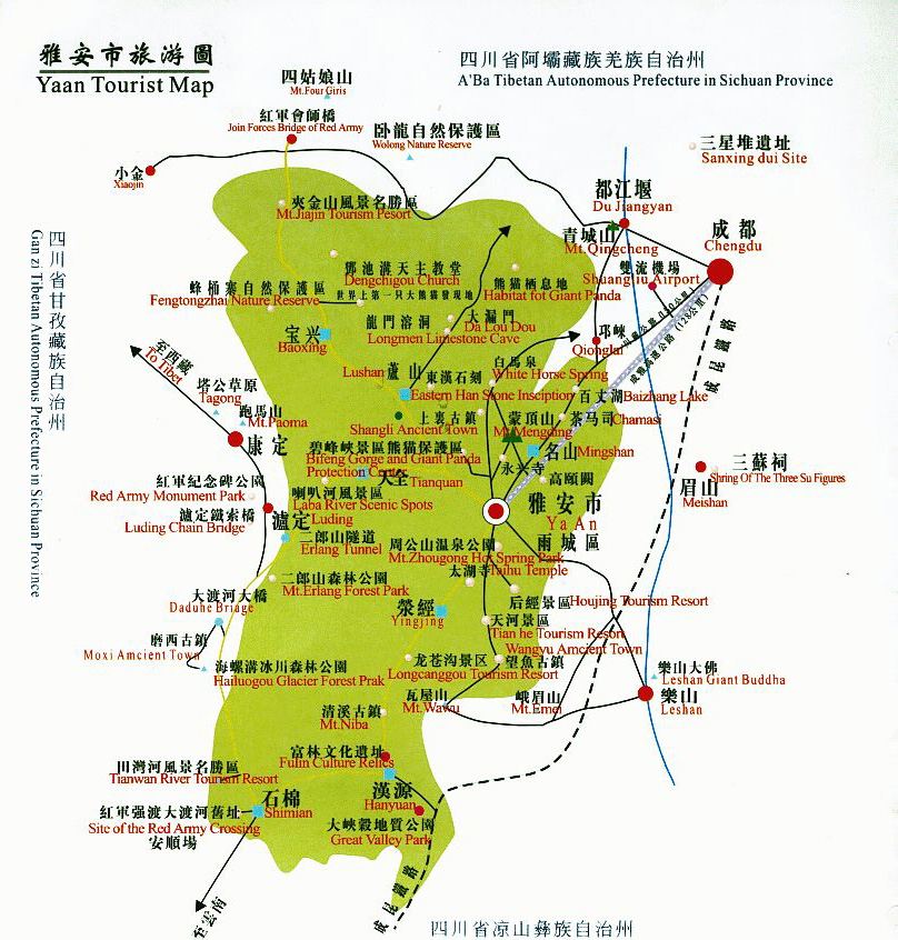凉山旅游 地图 